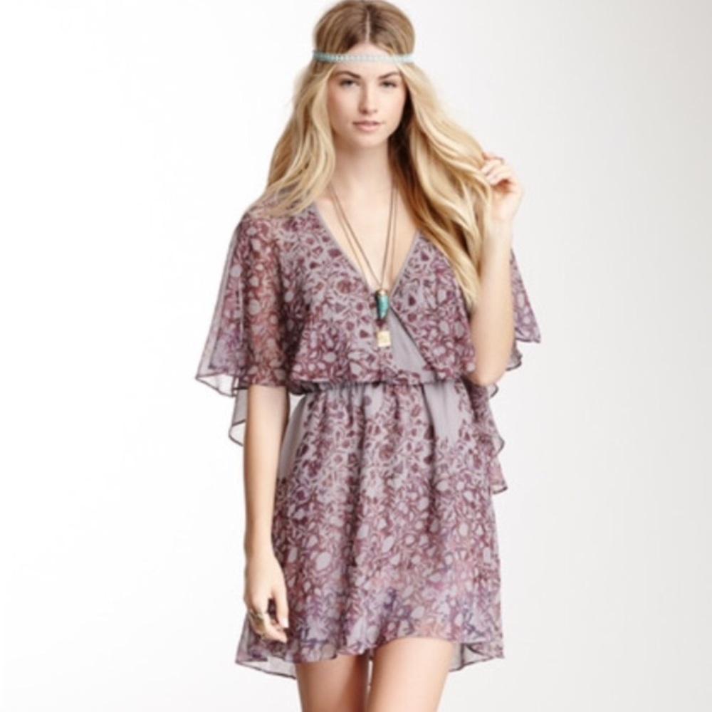 [Free People] Sparks Fly Cape Dress